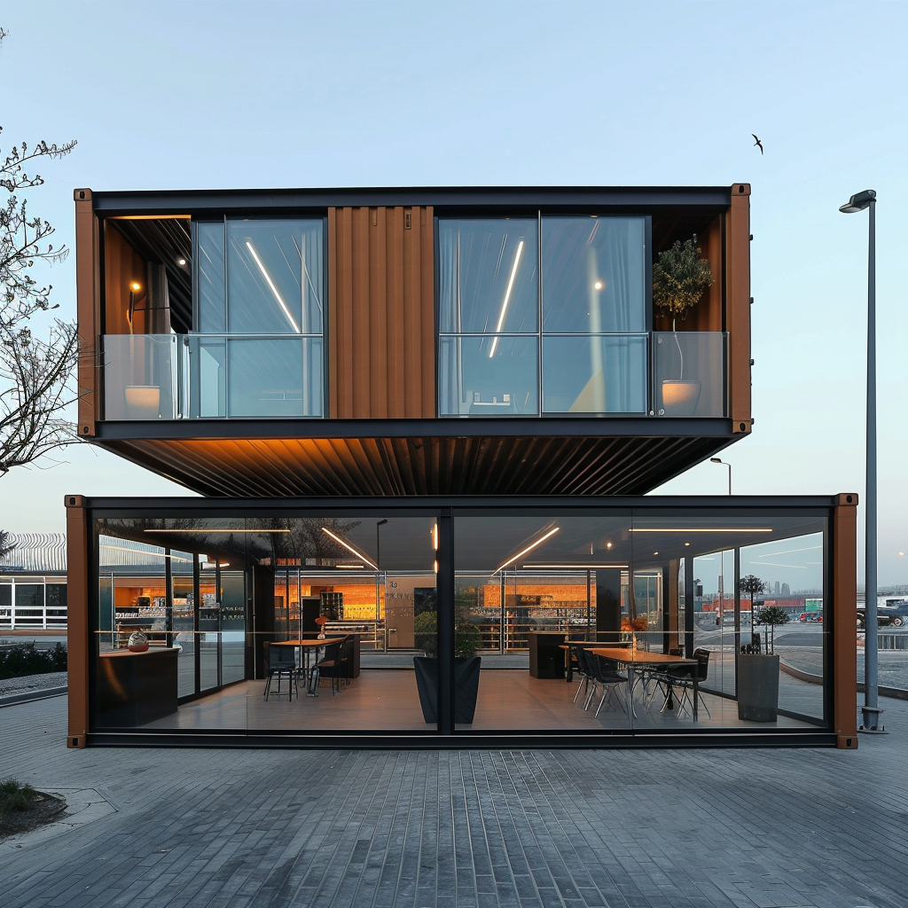 Customized Prefabricated Shipping Container Retail Hub Pop-up Store Hotels Warehouses Villas Container Shops Sandwich Panels