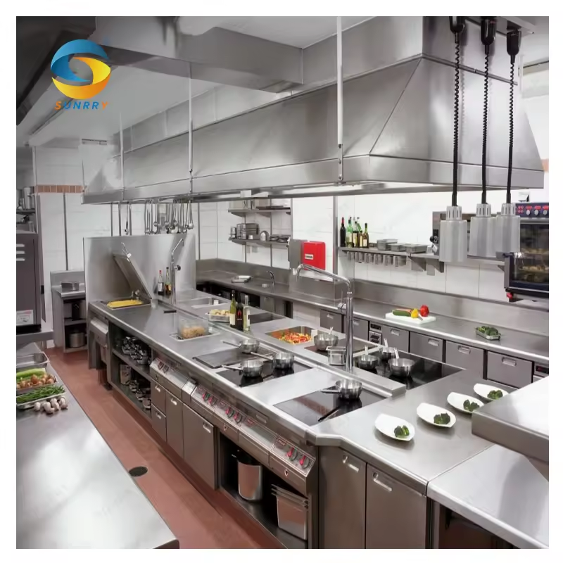 Kitchen Equipment Set Restaurant Setup,Commercial Worktable Workstation for Kitchen,Cocina Industrial a Gas Para Restaurantes