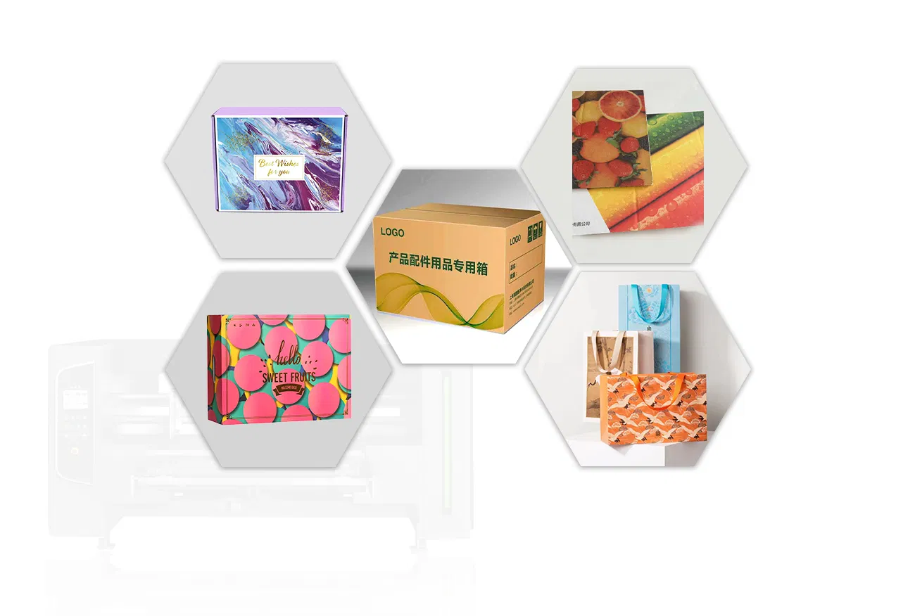 Automatic Flatbed Large Format Single Pass Digital Printer for Corrugated Board Carton Box Printing