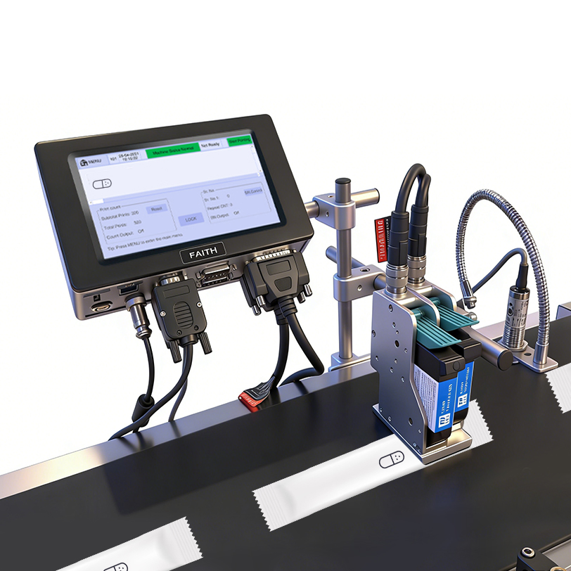 Faith Online Inkjet Printer Lableling Machine Tij Inkjet Printer Forcharacter Date Qr Code Printing