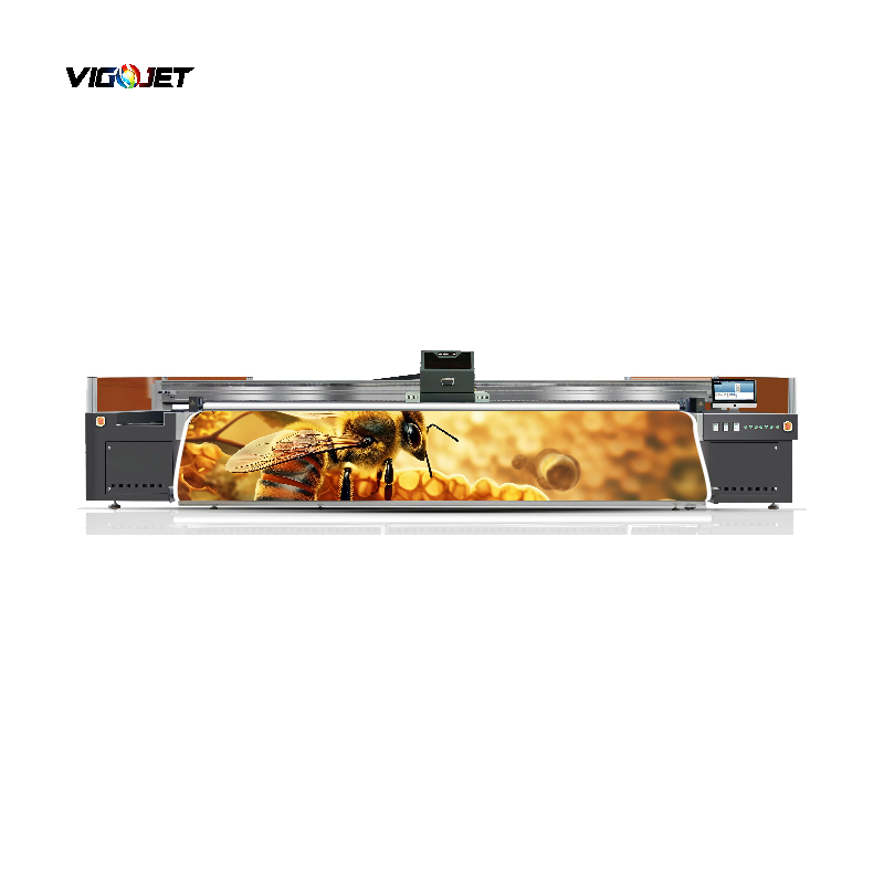 Vigojet Hybrid UV 5m Flex Banners Vinyl Roll to Roll Printer and Flatbed Wall Paper Industrial UV Printer