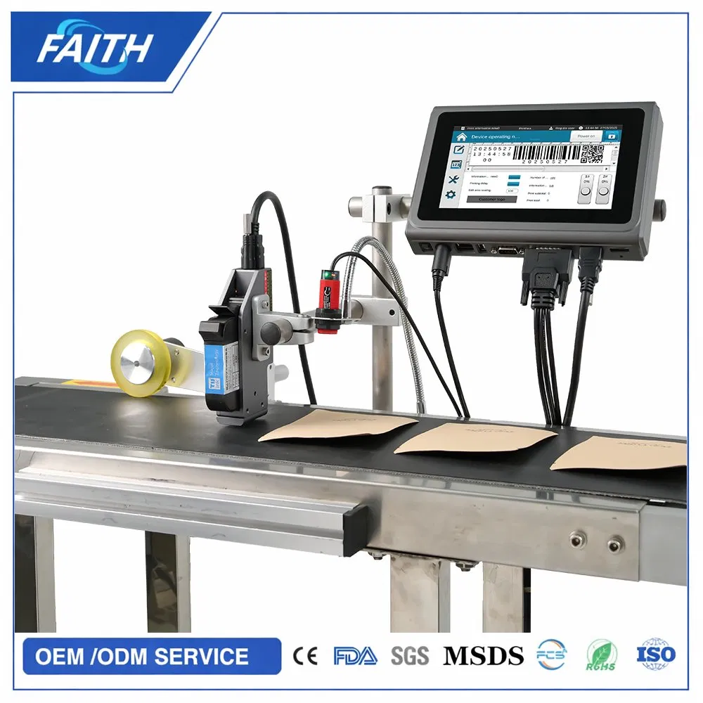 Faith Online Inkjet Printer Lableling Machine Tij Inkjet Printer for Character Date Qr Code Printing