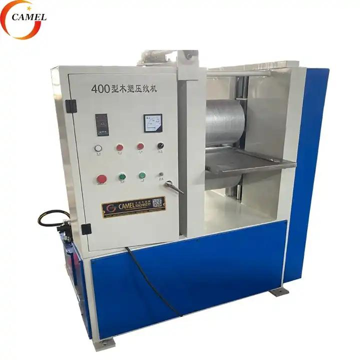 Decorative WPC Solid Wood Embossing Plate Profile Extruder Machine with Heat Press
