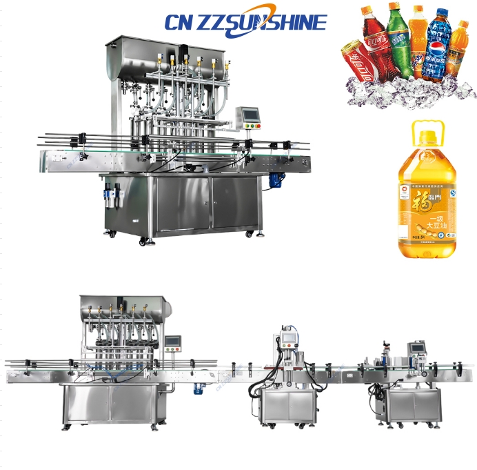 Liquid Beverage Water Glass Beer Filling Bottle/Laundry Detergent Capping Labeling Printing/Auto Digital High Speed Liquid Paste Filling Machine