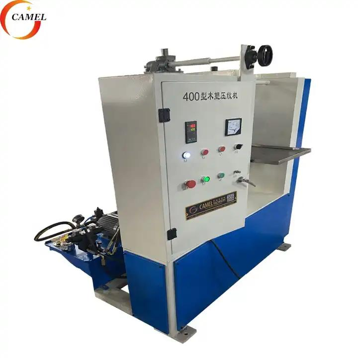 Decorative WPC Solid Wood Embossing Plate Profile Extruder Machine with Heat Press