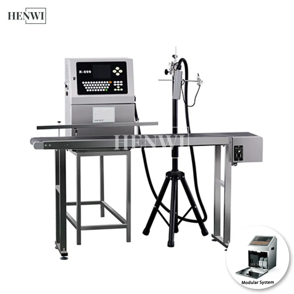 Henwi Date Code Inkjet Printer for Shampoo Lotion Bottles Cosmetic Box Case Sheet Paper