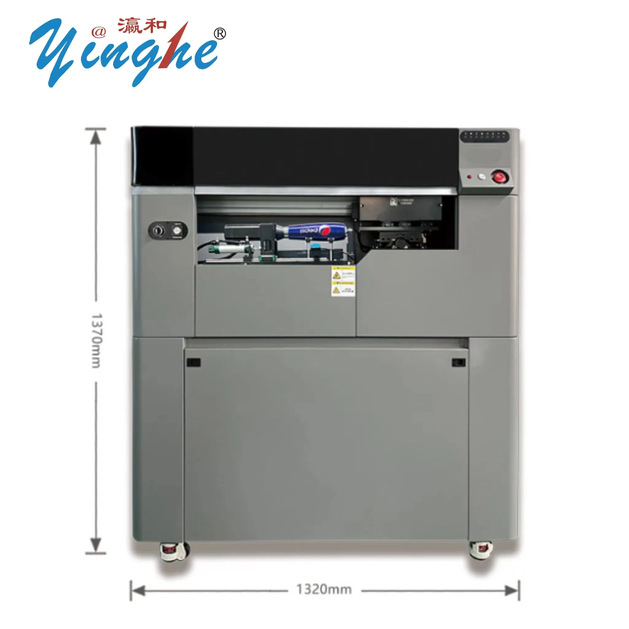 Yh High Speed Cylindrical UV Printer 360 Degree Digital Inkjet Cylindrical UV Printing Machine for Glass Ceramics Bottle Plastic
