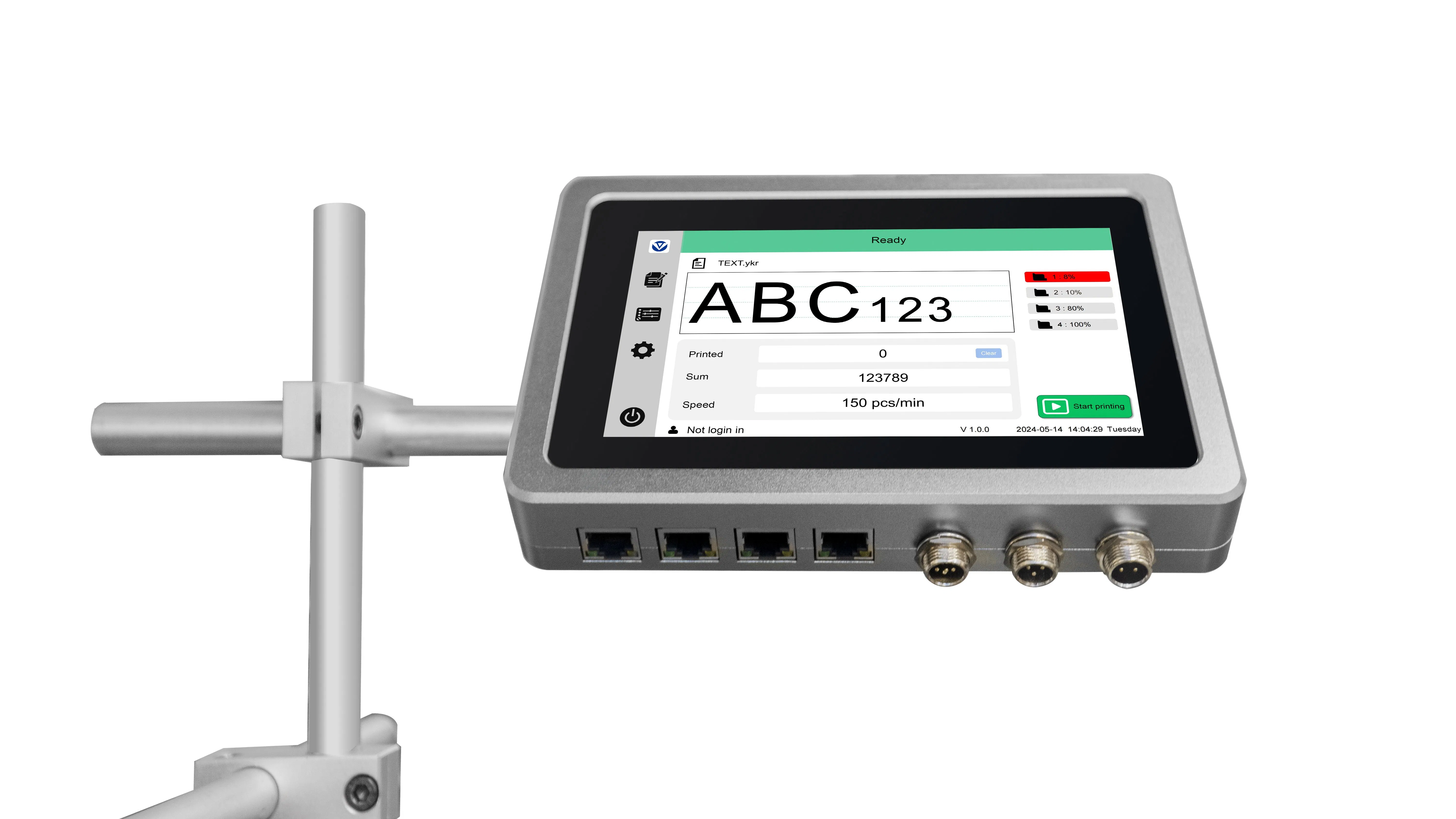 Product Marking Pouch Date Coding Printer Cable &amp; Pipe Printer Pharmaceutical Date Printing System