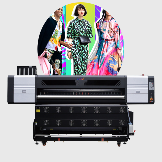 Leaf High Capacity Ink Cartridge 1.9m Large Format Sublimation I3200 8 Head Sublimation Printer for Shirt Eco-Solvent Printer Inkjet