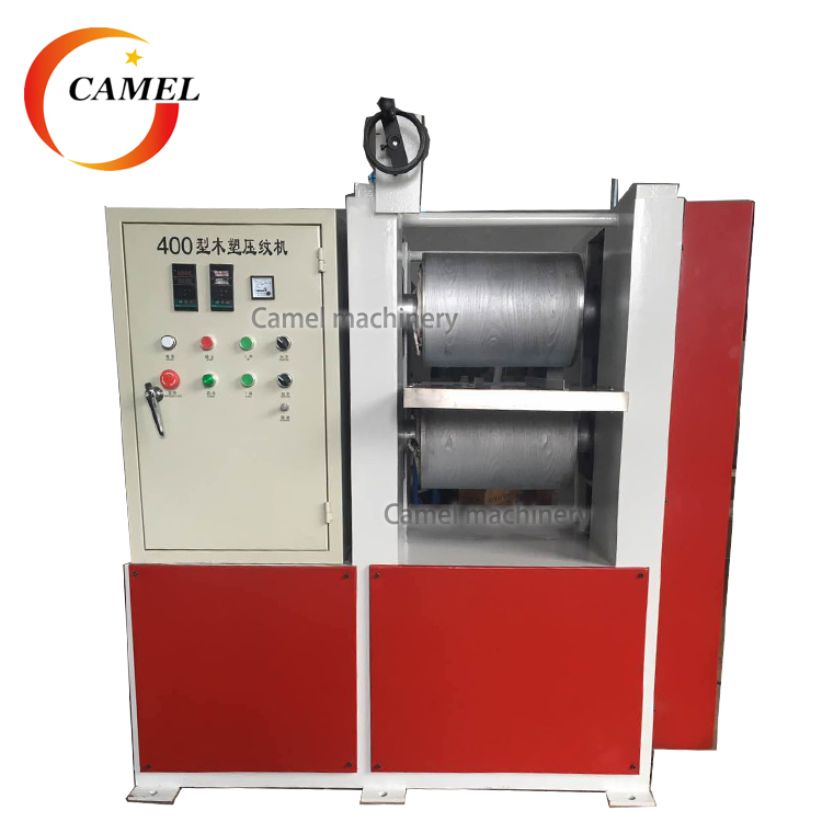 Decorative WPC Solid Wood Embossing Plate Profile Extruder Machine with Heat Press