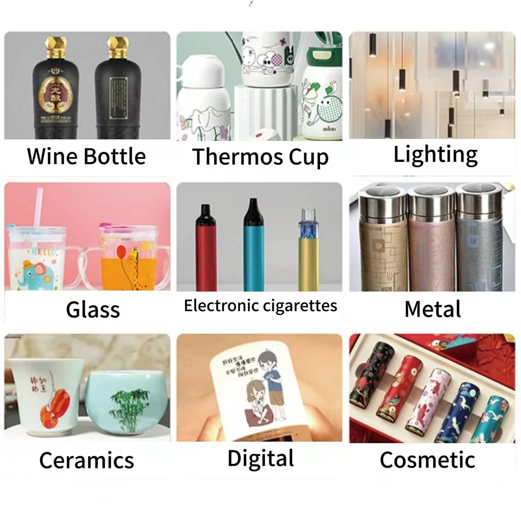 Yh High Speed Cylindrical UV Printer 360 Degree Digital Inkjet Cylindrical UV Printing Machine for Glass Ceramics Bottle Plastic