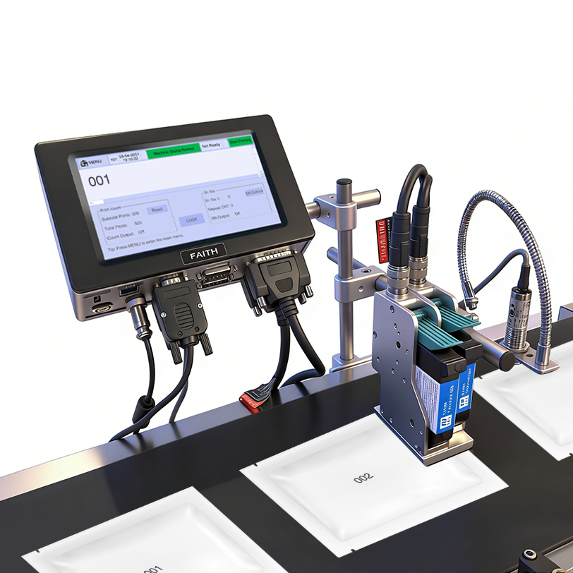 Faith Online Inkjet Printer Lableling Machine Tij Inkjet Printer Forcharacter Date Qr Code Printing