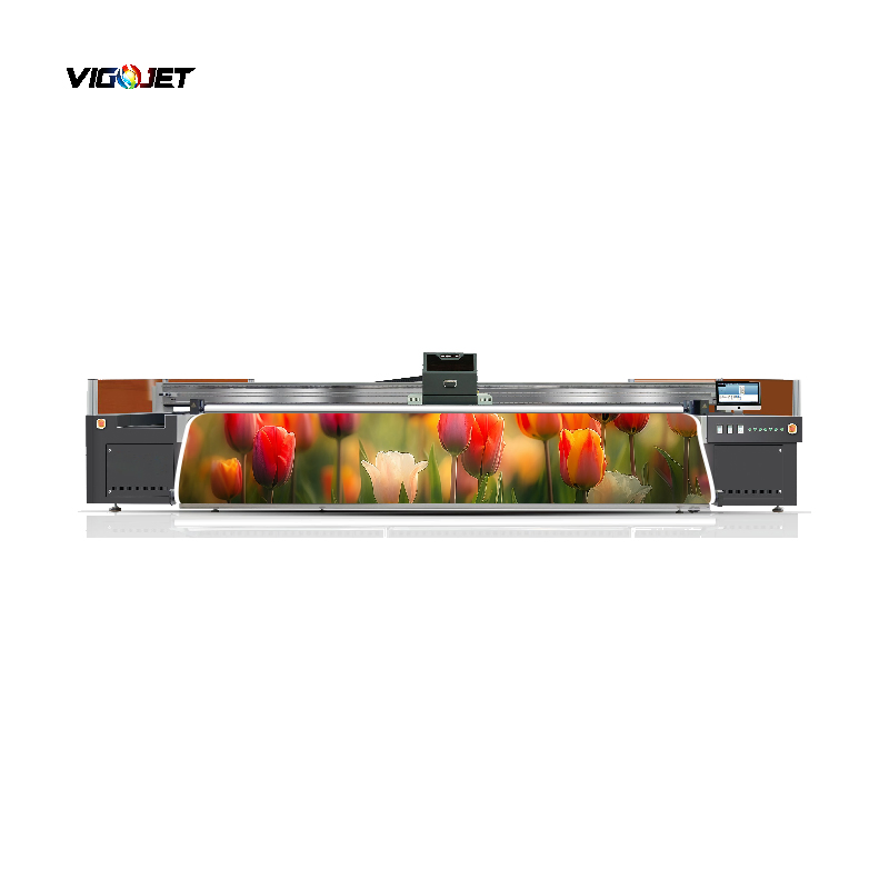 Vigojet Hybrid UV 5m Flex Banners Vinyl Roll to Roll Printer and Flatbed Wall Paper Industrial UV Printer
