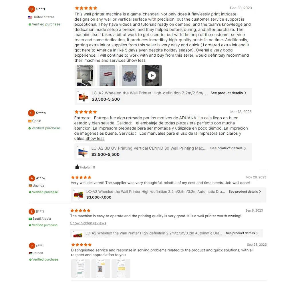 LC-A2 3D UV Wheeled Lightweight Foldable Design Brick Wall Printer