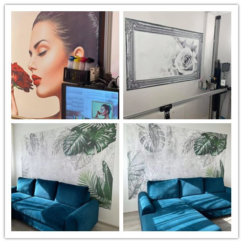 3D Auto Effect Vertical Wall Art Glass Wood Ceramic Metal Indoor Home Direct Digital Wall Floor Spraying Painting Printers Printing Machines