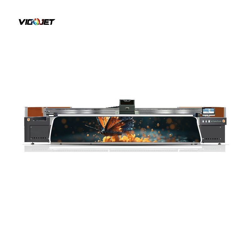 Vigojet Hybrid UV 5m Flex Banners Vinyl Roll to Roll Printer and Flatbed Wall Paper Industrial UV Printer