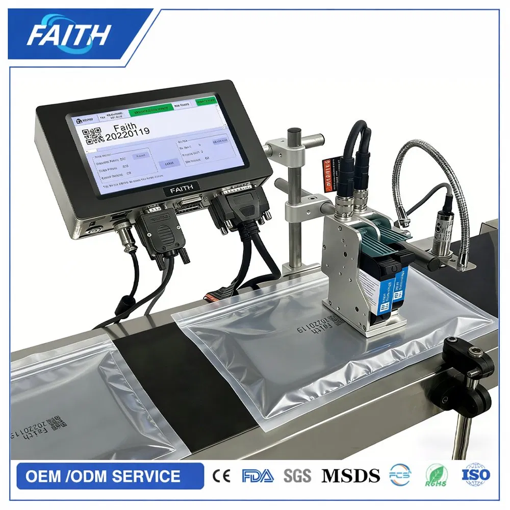 Faith Online Inkjet Printer Lableling Machine Tij Inkjet Printer Forcharacter Date Qr Code Printing
