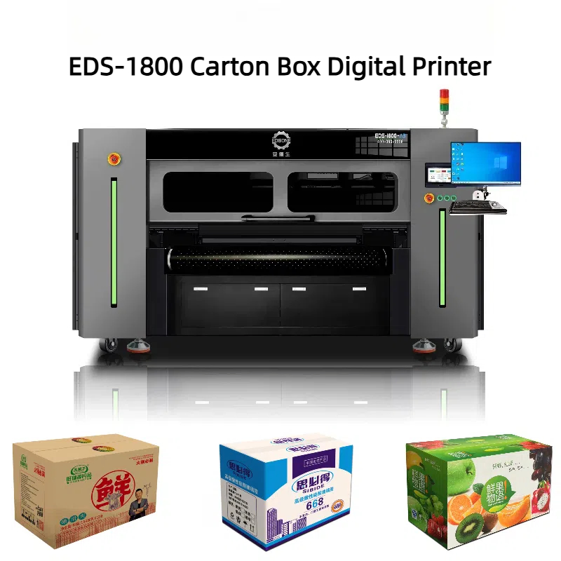 Multi Function Four Color Single Pass Digital Printer for Corrugated Cardboard Boxes