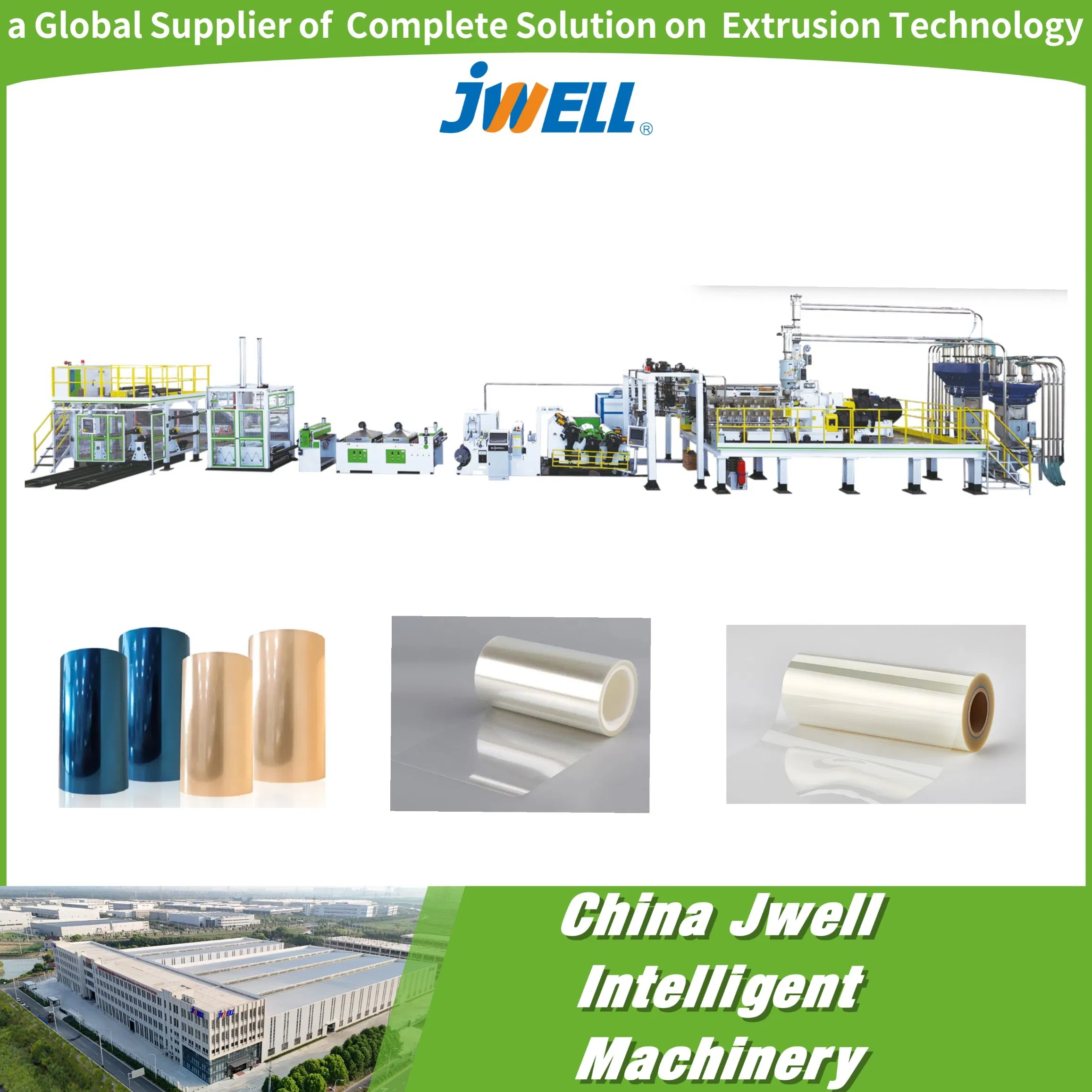 Jwell Pet Film Extrusion Machine Pet Packaging Sheet for Food Packaging Food-Grade Thermoforming Plastic Extrusion Machine Plastic Extruder Machine