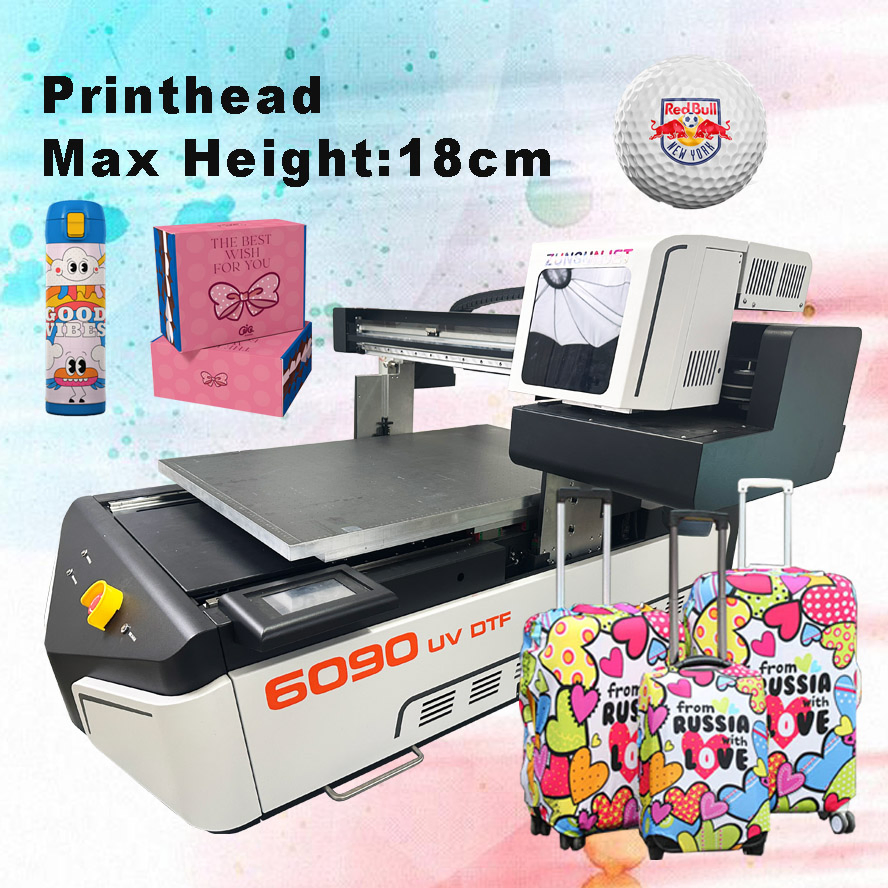 High Speed Largeformant Industrial 60cm 90cm 6090 3200 I3200 U1HD Hoson UV Flatbed Printer for UV Phone Case Printing