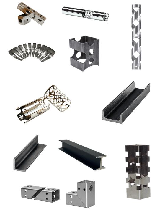 Metal tube cutting samples