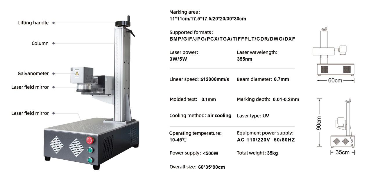 Desktop Integrated UV Laser Marking Machine 1270-4