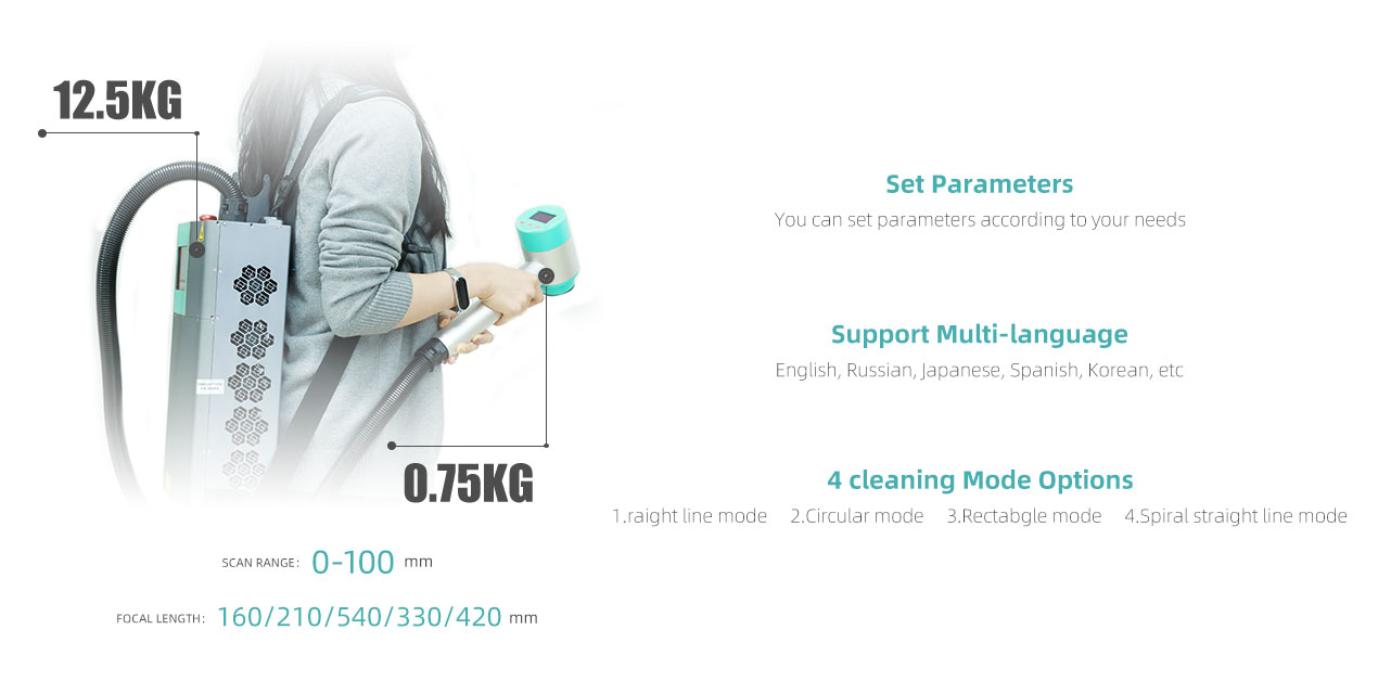 Backpack Laser Cleaning Machine - Carrying Display