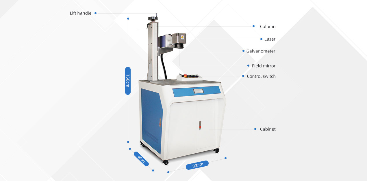 Counter-type UV laser marking machine structure