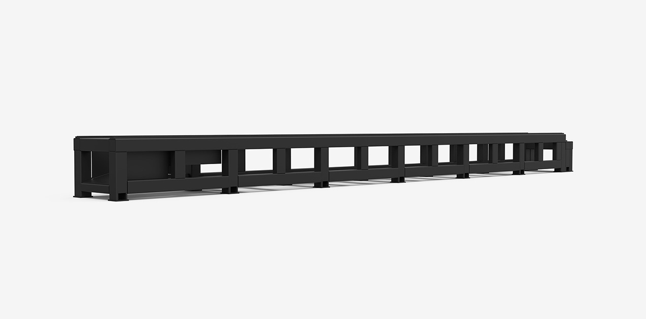 Segmented Rectangle Laser Tube Welded Bed