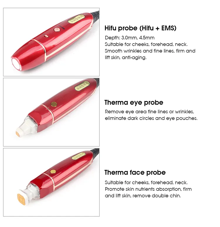 2 in 1 RF Thermal and 2D Hifu Skin Tightening Device for Face Lifting Eye Care