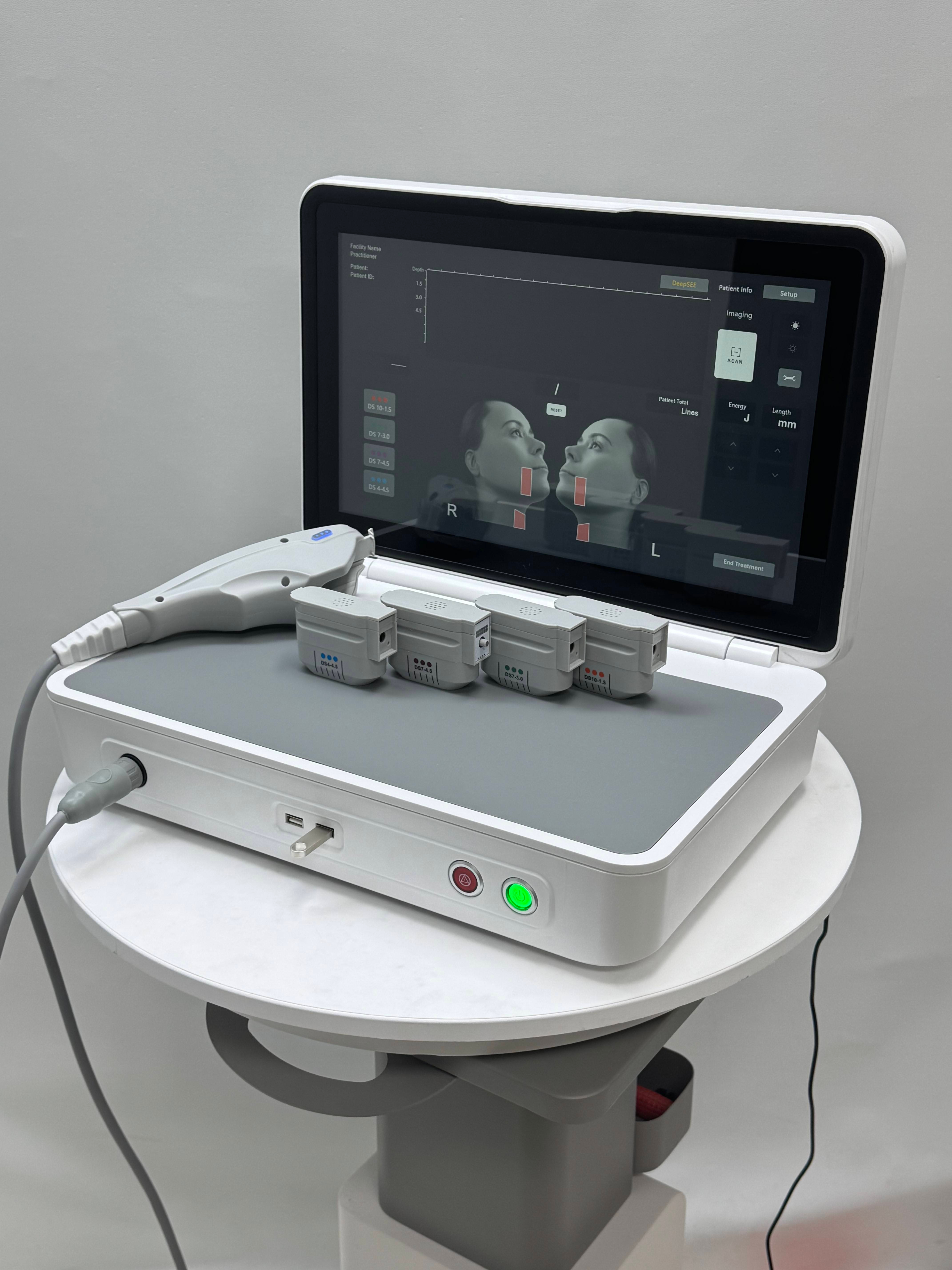 Mini HIFU 2.0 Anti Aging Machine 15 Inch Screen 1 Handle 10000 Shots 3 5 Cartridges Skin Lifting Wrinkle Reduction