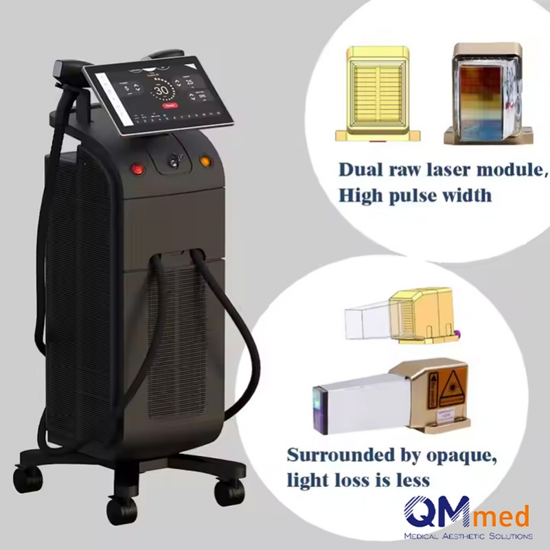 Cosmetic Instrument Ice 808 Diode Laser Hair Ramovel Beauty Equipment Machine Price Made in South Korea with Fiber