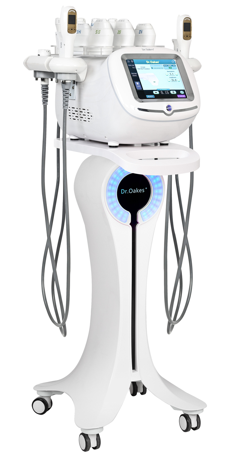 Dual Technology HIFU Skin Tightening System for Face Neck Lifting with Energy Lines and Cooling Protection