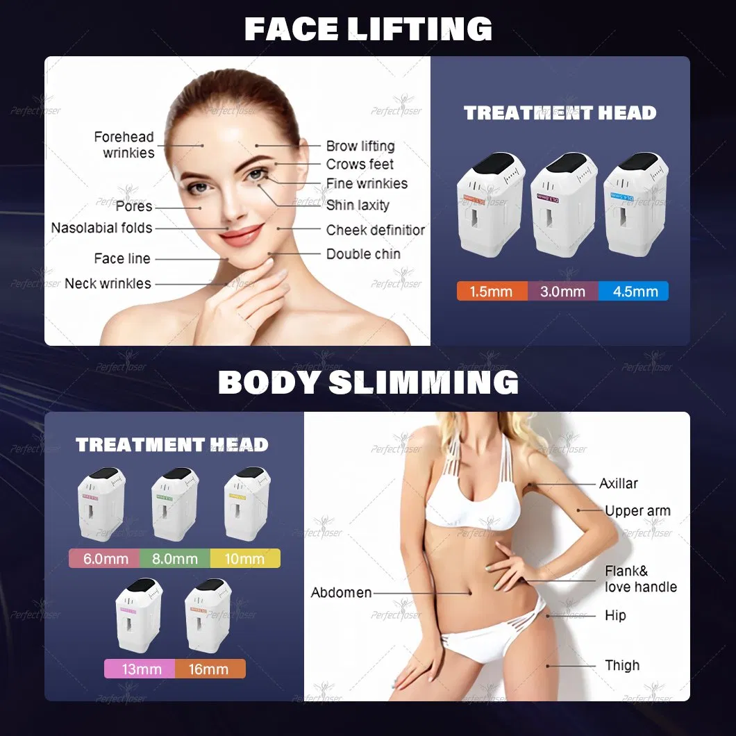 Popular Body Contouring 12D Hifu Wrinkle Remove RF Skin Tightening Beauty Device