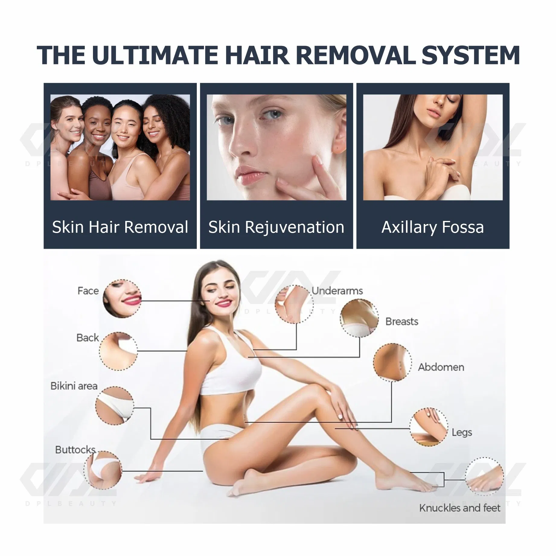 Best Diode Laser Hair Removal Machine with Cooling System Desktop Model 2000W Power Compatible with Us/Au/EU Plugs