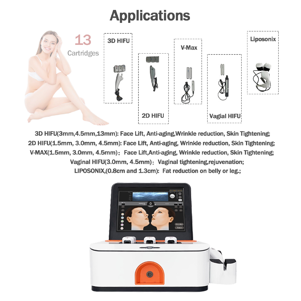 High Intensity Focused Ultrasound hifu machine face lifting Anti Wrinkle Beauty Machine for Collagen Regeneration