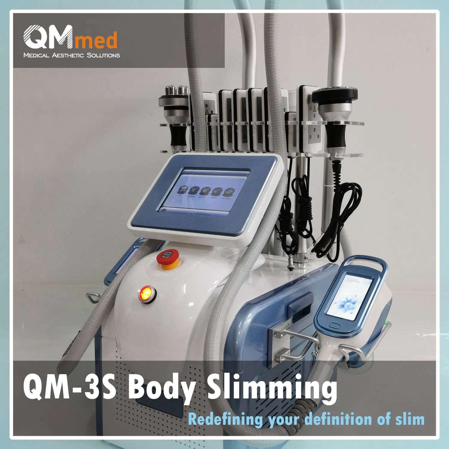 Portable Qm-3s 360 Body Slimming System 7in1 3cryo40kbody Rfface Rflipo Laser 360angle Surrounding Cryolipolysis Fat Freezing Machine