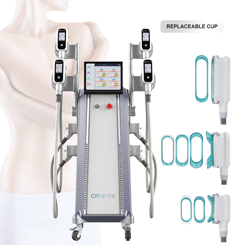Newest Fat Removal 4 Working Handles Body Slimming Cryolipolysis Cooling Weight Loss Machine Newest Lipo Cryo Slim Beauty Fat Freezing Machine with 4 Tips