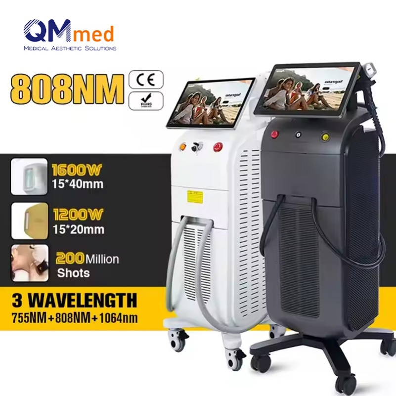 Cosmetic Instrument Ice 808 Diode Laser Hair Ramovel Beauty Equipment Machine Price Made in South Korea with Fiber