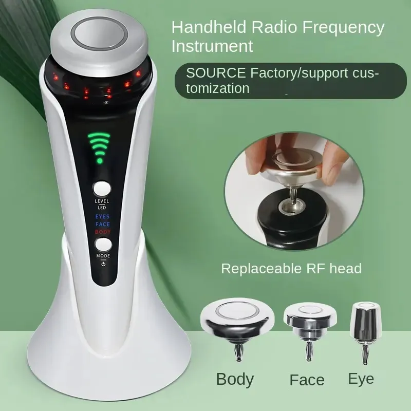 Beauty Device 3 in 1 448kHz RF Massage Wrinkle Remover Skin Tightening Skin Care Device with LED Light Therapy