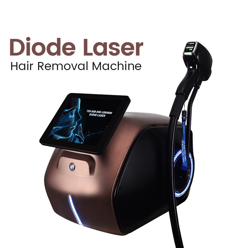 New Arrival Portable 1200W 1600W Laser Hair Removal Machine 4 Waves 755nm 808nm 940nm 1064nm Diode Laser High Efficiency Hair Removal Treatment