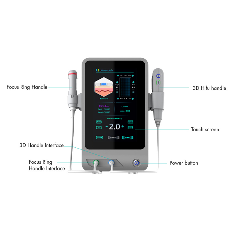 12D Desktop HIFU Machine Lifting Body Contouring Skin Tightening Wrinkle Removal Skin Rejuvenation Face Lifting