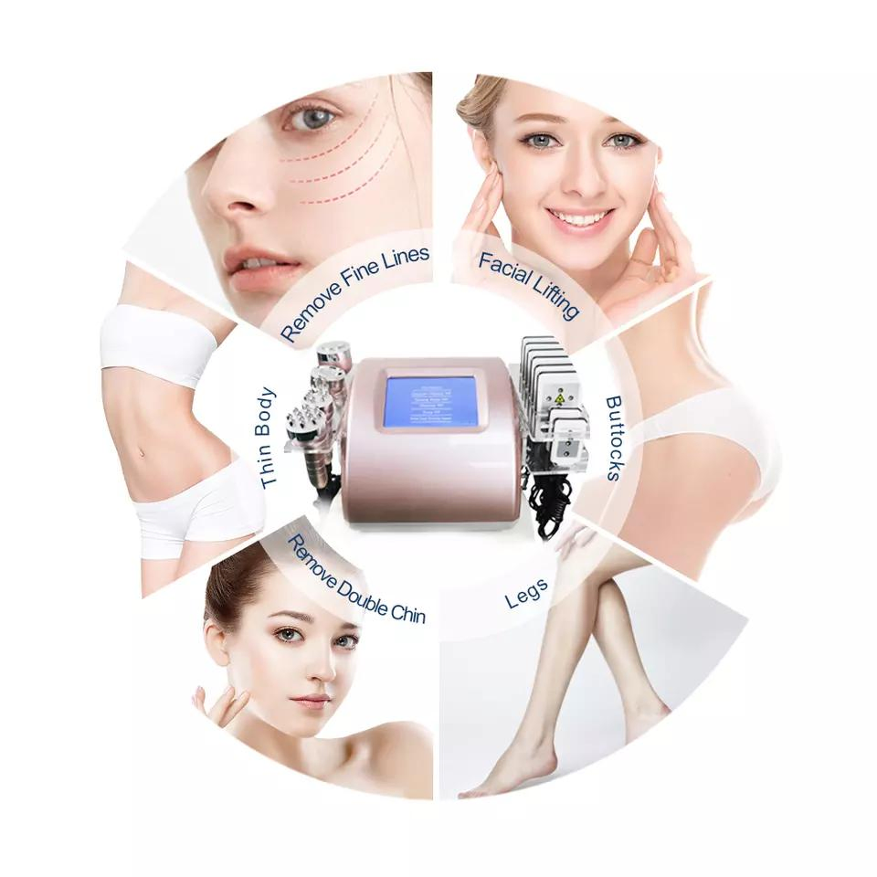 Advanced Technology Vacuum RF Leg Slimming Body Massage Contouring Loss Fat Cell Removal SPA Ultrasonic Cavitation Powerful Body Sculpting Machine