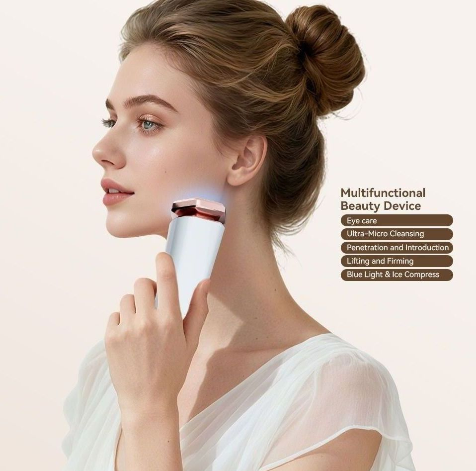 Multifunction Mini Beauty Device RF EMS Microcurrent Red Light Therapy Anti-Aging Skin Care Tightening Rejuvenation Facial Massager Equipment