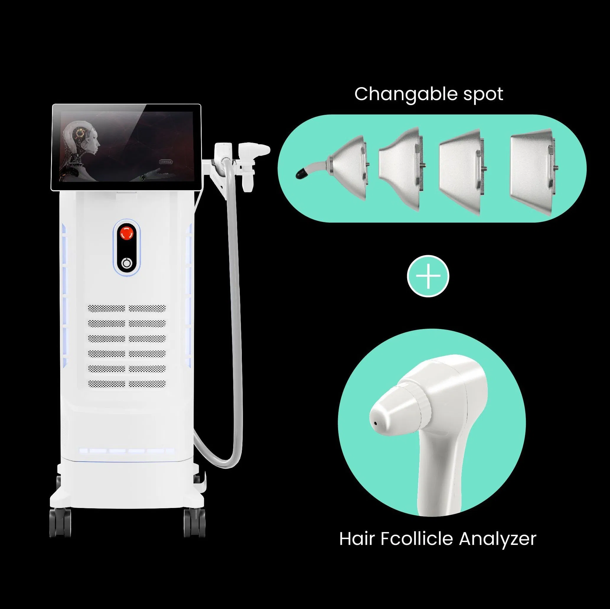 Lefis Hot Sale 2400W 808nm 755nm 940nm 1064nm Diode Laser Laser Hair Removal Machine for Permanent Hair Removal Salon Equipment
