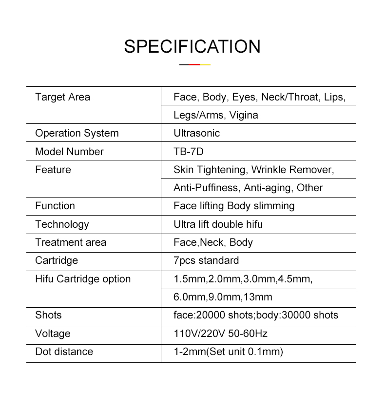 2026 Tredning Products 7D Hifu Machine Face Lifting Body Smas Lift Anti-Aging Collagen Regeneration Clean Brush Beauty Equipment