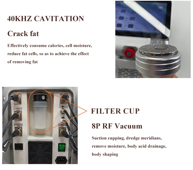 Beautymax Fat Burning Body Slimming 5 in 1 Cavitations Radio Frequency 40K Lipolases Machine