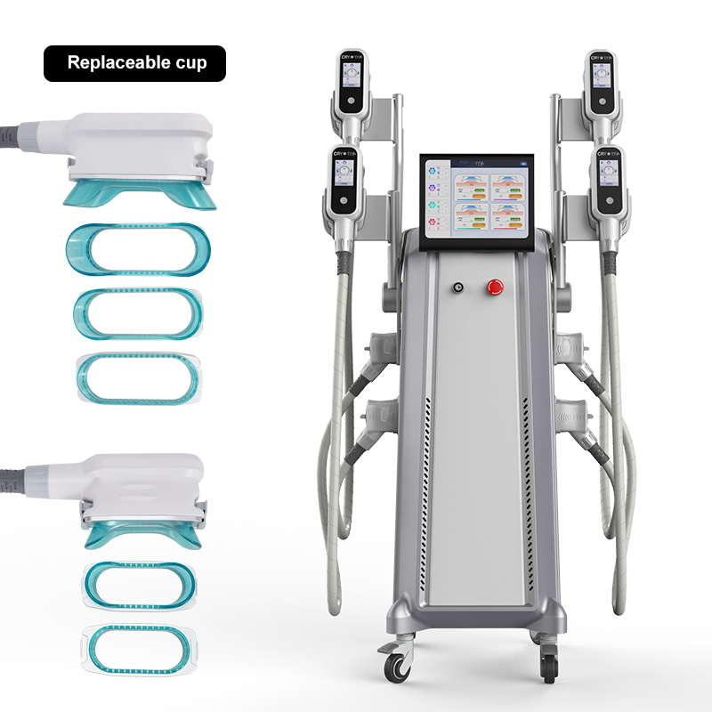 Newest Fat Removal 4 Working Handles Body Slimming Cryolipolysis Cooling Weight Loss Machine Newest Lipo Cryo Slim Beauty Fat Freezing Machine with 4 Tips