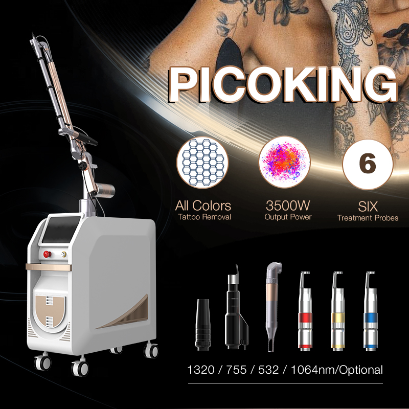755nm 1064 Nm 532nm 1320nm Q-Switche Pico ND YAG Laser Tattoo Removal Pigmentation Removal Picosecond Laser Machine Price with CE/RoHS/FDA