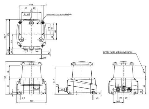 Best Pepperl-Fuchs OMD30M-R2000-B23-V1V1D-1L 2-D LiDAR Sensor Manufacturer, Supplier